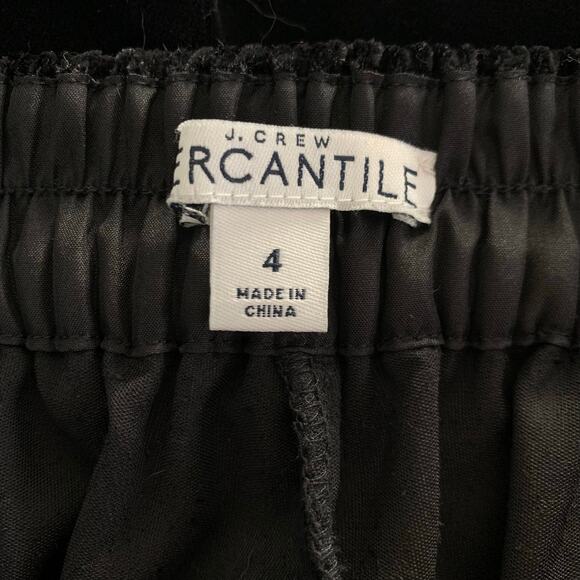 J. Crew Mercantile Black Pull On Drapey Velvet Pant Size 4 - Picture 7 of 8